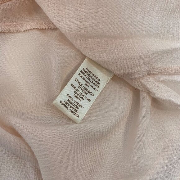 Ella Moss High Low Blush Ruffle Tank Top Size M - Picture 5 of 10